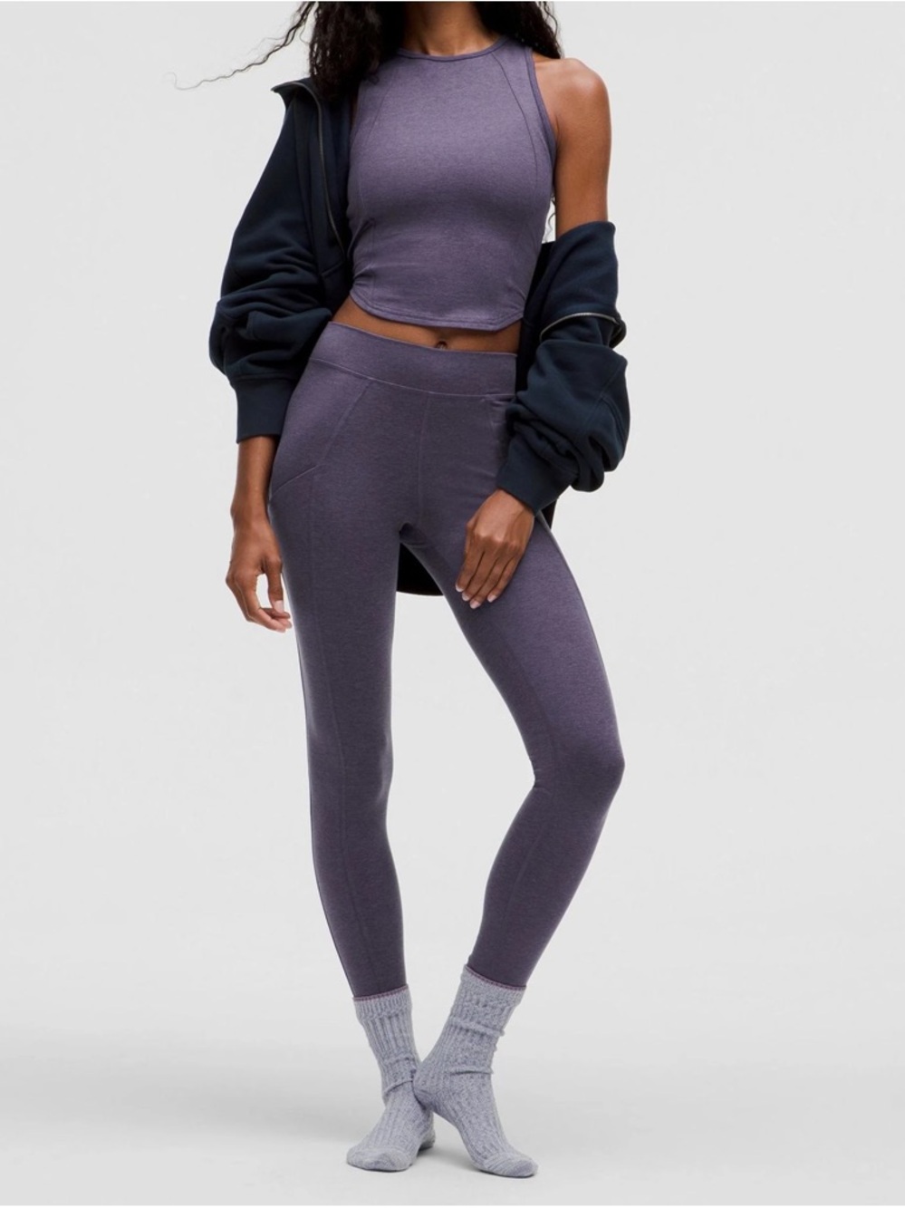 lululemon softly suedey high rise legging 25”